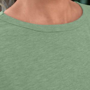 Camiseta de Lona 100% Algodón para Mujer, Corte Regular, Estampado Personalizado, Secado Rápido, Transpirable, Ecológica, para Todas las Temporadas - Product Image 5