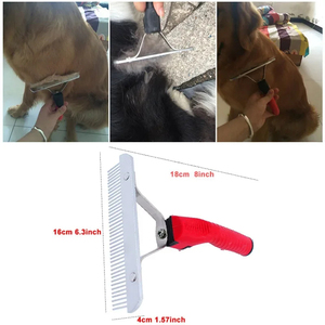 Peine de aseo para mascotas de acero inoxidable, removedor suave de esteras sueltas y nudos de enredos, estilo pequeño Simple para perros y gatos, 1 Uds. - Product Image 6