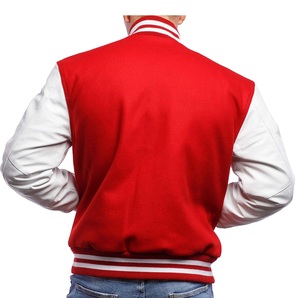 Wholesale 2026 Supplier Wool Varsity Jacket Ribbed Cuff Embroidery Logo College Varsity CollegeBaseballjacket for men - Product Image 2