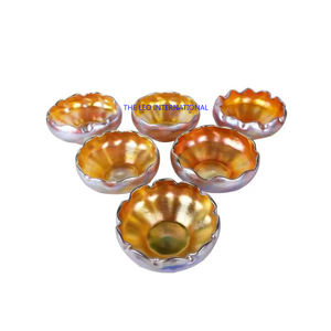 Tazón decorativo con diseño de forma de hoja chapado en oro con textura martillada pulida brillante, tazón de Metal de latón de acero inoxidable - Product Image 4