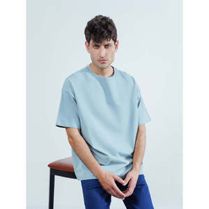 Camiseta Oversize de Manga Corta 100% Algodón Jersey de Alto Gramaje Transpirable con Hombro Caído y Estampado Sólido Serigrafiado OEM - Product Image 2