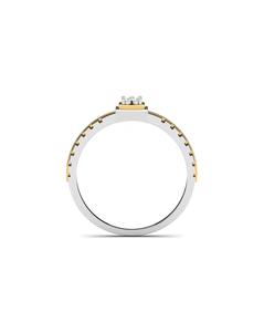 Anillo de diamante sintético CVD 4 Stone Lab para hombre con 14 oro blanco sólido VVS Clarity DEF Color anillo de diamante sintético hecho por el hombre - Product Image 2