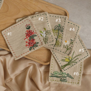 Posavasos único de algodón, bebidas absorbentes, regalos de inauguración de la casa de cumpleaños, decoración de mesa de salón de granja OEM - Product Image 5