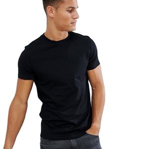 Camisetas de verano de alta calidad, camisetas de manga corta con cuello redondo para hombre, camisetas personalizadas teñidas en negro para hombre - Product Image 1