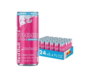 Bebida Energética Red Bull Sin Azúcar Edición Verano Melocotón Blanco 250ml Paquete al por Mayor Gran Cantidad para Revendedores - Product Image 2