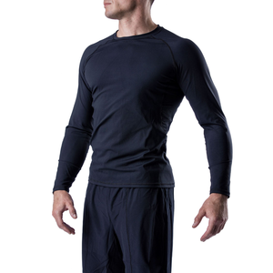 เสื้อรัดรูปของผู้ชายพิมพ์ลายแบบกำหนดเองไม่มี GI rash GUARD ขายส่งโลโก้ของคุณยินดีต้อนรับ - Product Image 5