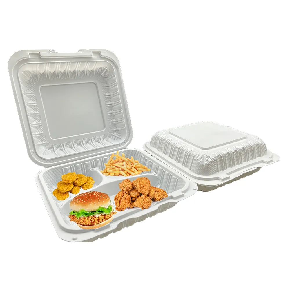 Lunch Box monouso in PP con coperchio scatole da asporto per microonde contenitore per alimenti in plastica biodegradabile Lonchera Desechable
