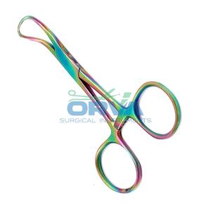 ที่หนีบผ้าขนหนูเคลือบสีรุ้งแบบมืออาชีพคีมผ่าตัดทำจากสเตนเลสขนาด3.5นิ้ว - Product Image 1