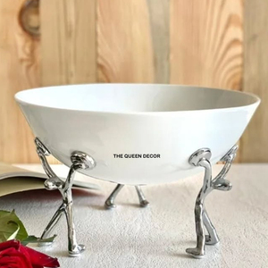 Juego de 2 Tazones Decorativos de Metal con Acabado Dorado, Diseño Único, Plato para Servir Hielo, Hecho a Mano, Gran Venta - Product Image 4