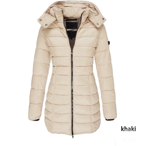 Abrigos de Invierno para Mujer, Chaqueta Acolchada con Capucha, Chaqueta de Plumón Informal, Abrigo Largo Acolchado Cálido para Mujer - Product Image 6