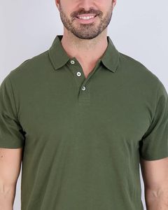 Camiseta Polo de Manga Corta para Hombre, de Alta Calidad, Algodón Jersey, Diseño Sólido, Transpirable, Disponible en Tallas Grandes - Product Image 3
