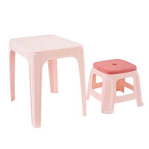Lightweight Plastic Square Step <b>Stool</b> Portable Stackable Ottoman for Bedroom Apartment School - Product Image 1