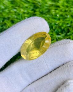 Quartz Citron Naturel 23.80 Carats Spécial Pierre Précieuse Ovale À Facettes Lâche Découpée Au Laser Prêt à Expédier - Product Image 3