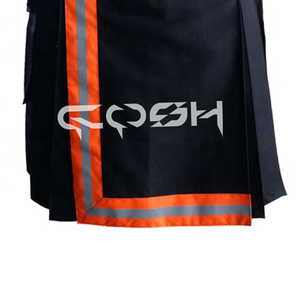 COSH-Kilt de bombero de algodón, falda escocesa de alta visibilidad de bombero, color negro escocés - Product Image 5
