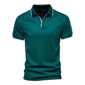 Polo de Alta Calidad con Logotipo Personalizado, Cierre de Cremallera 1/4, Sublimación, 180 Gsm, Algodón, Camiseta con Cuello para Golf, para Hombre - Product Image 1