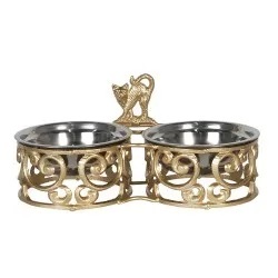 Bol d'alimentation à cadre enduit d'émail en métal régulier de haute qualité - Product Image 3