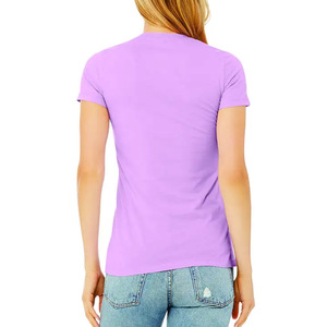 Camiseta de mujer hecha con algodón orgánico de manga corta Camiseta de mujer a la venta Camiseta de mujer transpirable de alta calidad - Product Image 6