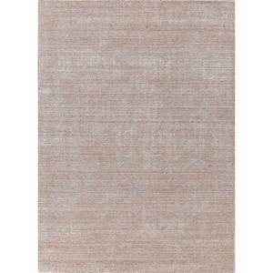 Tapis en laine et soie de bambou tissés à la main, couleur unie beige et marron, modèle design Hwb-7002 pour la maison et l'hôtellerie - Product Image 1