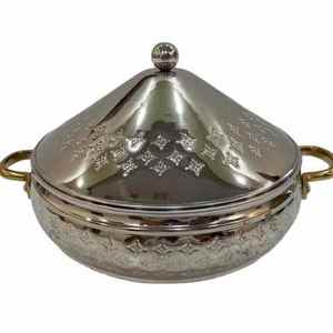 Diseño Premium Acero Inoxidable Elegante y Duradero El Metal Perfecto Servir Cazuela Redonda Para Cada Comida Y Ocasión - Product Image 5