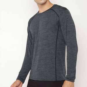 เสื้อรัดรูปแขนยาวของผู้ชายระบายอากาศได้ดีป้องกันแบคทีเรียสำหรับกีฬาออกกำลังกายกีฬาผดผื่นน้ำแห้งเร็ว - Product Image 2