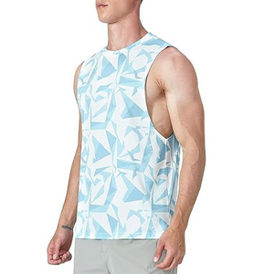 Débardeurs pour hommes Hawaiian Mesh Fabric Beach Style Quick Dry Vest 3d Sublimation Sleeveless T Shirt Printed Tank Top Men Singlet - Product Image 5
