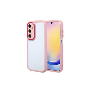 Coque en silicone de luxe Netzy pour Samsung Galaxy A25 A34 & A55 - Protection de l'appareil photo anti-traces de doigts robuste, bord coloré - Product Image 1