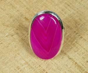 Pink Botswana Agate Sterling Silver Ring Handmade Jewelry US Size 6 For <b>Women</b> - Product Image 2