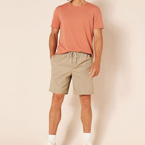 Short en coton de conception personnalisée nouveau style Short de couleur unie pour hommes Short d'été respirant avec logo personnalisé quantité minimale de commande bas - Product Image 5