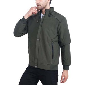 Veste bomber en toile à manches longues pour homme, imperméable, coupe-vent, respirante, style streetwear, polyester/nylon, couleur unie - Product Image 6