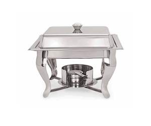 Stainless Steel Square Disposable Eco-friendly <b>Chafing</b> <b>Dish</b> Buffet Server with Lid Alcohol <b>Fuel</b> Burner and Stable Stand - Product Image 3