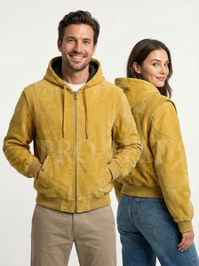 Sweat à capuche confortable pour l'hiver, fermeture éclair et capuche réglable, décontracté, élégant, tendance, vêtements pour hommes, sweat à capuche en coton lourd - Product Image 4