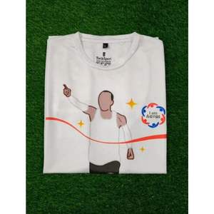 T-shirt de sport blanc pour homme, col rond, léger et respirant, fournisseur en gros au meilleur prix - Product Image 5