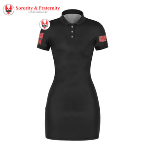 Vestido Largo de Algodón para Mujer con Bordado de Delta Sigma para Hermandad |   Vestido de Algodón Bordado con Letras Griegas Personalizadas para Mujer - Product Image 5