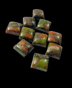 ¡20 piezas cabujón de jaspe de Unakite natural! Piedras preciosas sueltas octagonales pulidas para la fabricación de joyas (8x10mm-15x20mm) - Product Image 5