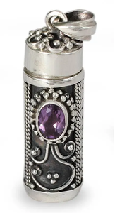 Caja de oración de Plata de Ley 925, colgante de amatista DE LA India, dijes, joyería de Hip Hop, regalos para todos, precio de fábrica al por mayor - Product Image 2