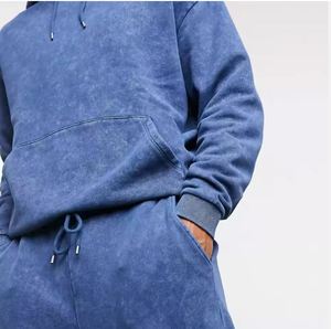 ชุดวอร์มผู้ชายแบบขายส่ง พิมพ์ลายตามสั่ง ผ้าฝ้ายฟลีซ 100% เป็นมิตรกับสิ่งแวดล้อม มีฮู้ด สวมใส่สบายๆ สำหรับกิจกรรมกลางแจ้ง ลายเรียบ ใช้ได้ในฤดูหนาว - Product Image 4