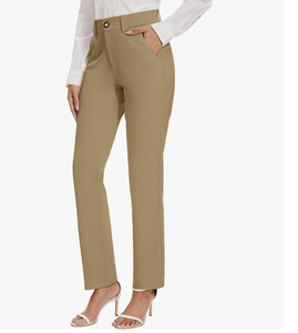 Pantalones de Vestir Rectos Elásticos para Mujer, Nueva Llegada de Fábrica Directa de Bangladés, para Usar en el Trabajo, Pantalones de Traje Casuales - Product Image 6