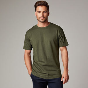 T-shirt à épaules tombantes pour homme, t-shirt décontracté tendance, coupe ample et décontractée, coton doux, vêtements légers d'été et style streetwear - Product Image 2