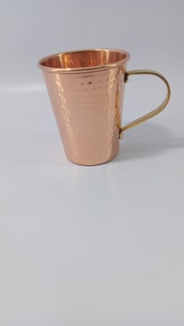 Tasse en cuivre de style moderne, Design martelé, tasse en cuivre 100% naturel, chope à bière - Product Image 3