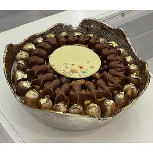 Bol de service au chocolat de forme ronde design fantastique bol à chocolat en nacre de haute qualité par Indian metal world - Product Image 6