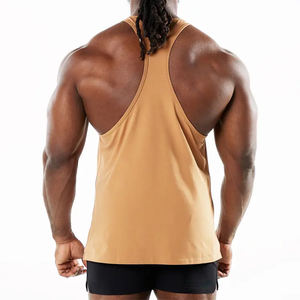 Camiseta sin mangas de entrenamiento para hombre de algodón 100%, camiseta blanca y negra de alta calidad para gimnasio con logotipo personalizado, larguero de Culturismo - Product Image 2