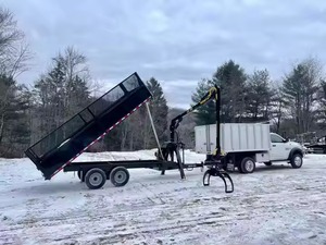 รถพ่วงดั๊มพ์สำหรับงานเกษตร 8 ตัน ลดราคาพิเศษ ระบบไฮดรอลิก แบบเพลาเดียว พร้อมอุปกรณ์เกียร์สำหรับงานเกษตร  พร้อมคันลาก 55 เมตร - Product Image 2