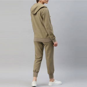 Otoño Invierno 2025, ropa de mujer, chándal, conjunto de chándal, logotipo personalizado, 2 piezas, Sudadera con cremallera y pantalones de chándal de pierna ancha, conjunto - Product Image 3
