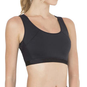 Women's Seamless <b>Sports</b> <b>Bra</b> Customized Logo Plus Size Simple Design Lightweight Breathable Neck Front Logo Sleeveless Fitness - Product Image 2