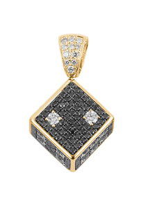 Colgante de Plata de Ley 925 y oro Hip Hop, colgante de dados de diamantes y piedras preciosas, piedra de moissanita a la moda - Product Image 5