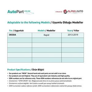Kit de réparation de fenêtre avant droite gauche pour Skoda Rapid - Product Image 2