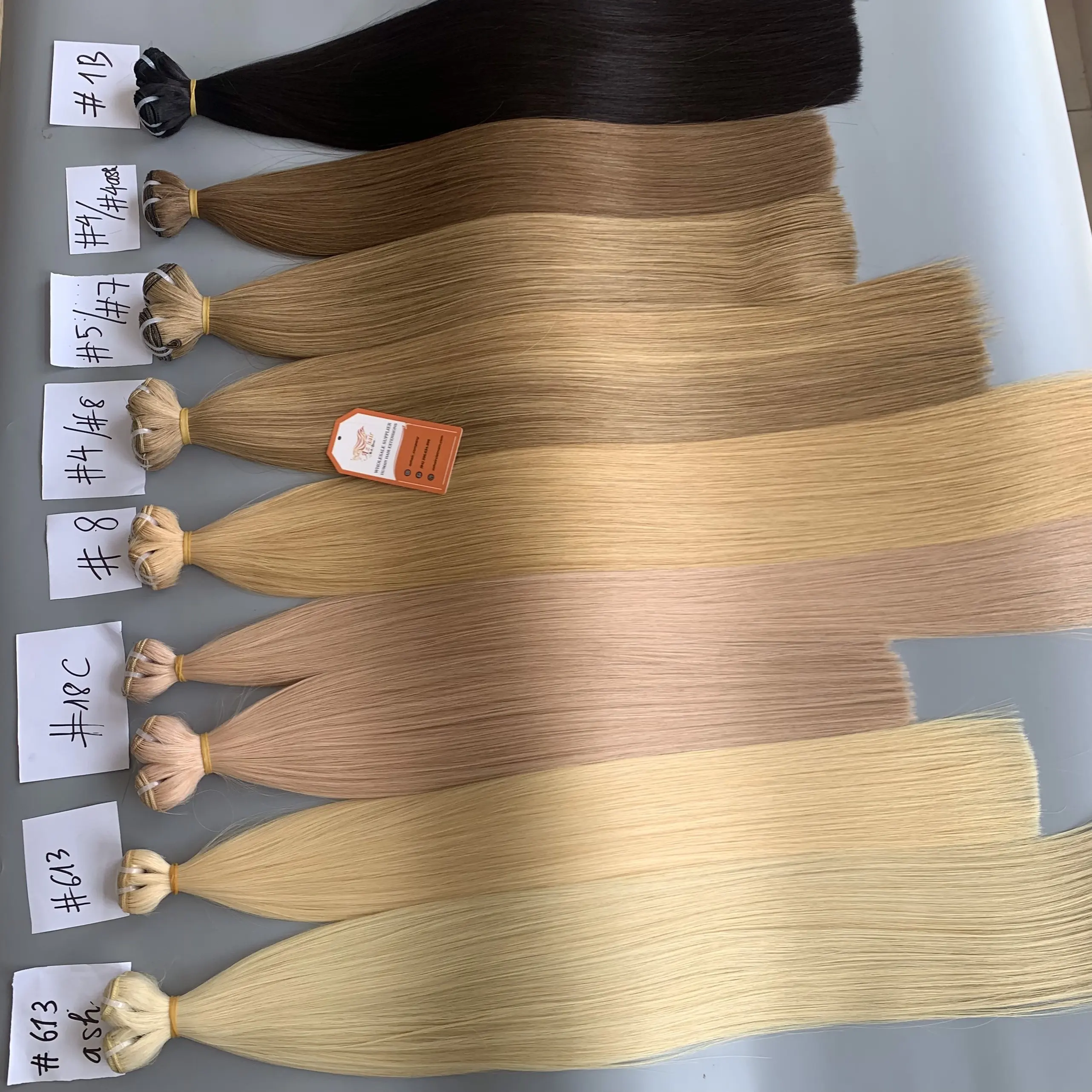 Оптовая цена, наращивание волос, оптовый поставщик, 100% сырые вьетнамские человеческие волосы без синтетических волокон