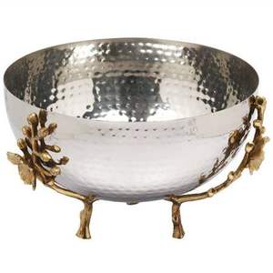 Tazón de comida de decoración de mesa de diseño vintage de acero inoxidable de alta calidad tazón de comida de gran tamaño de proveedores indios - Product Image 1