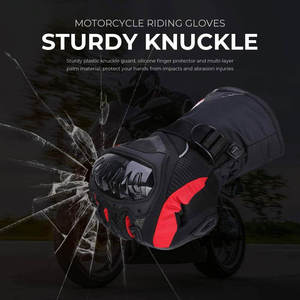 Mens Custom Cowhide <b>Leather</b> Motorcycle Gloves Safety Full Finger Racing & Riding Protective Motorbike Gloves - Product Image 4
