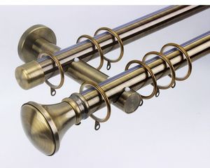 Embouts de tringle à rideau finement conçus en métal brossé avec un attrait vintage pour rehausser l'esthétique des rideaux de fenêtre de maison - Product Image 3